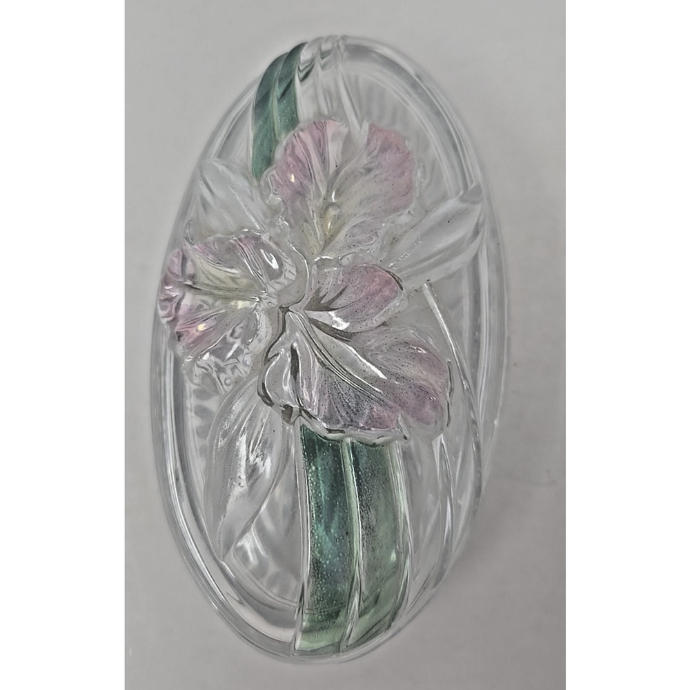 Studio Nova Japan iris Delight Oval candy Dish 7” Frosted Iris U25